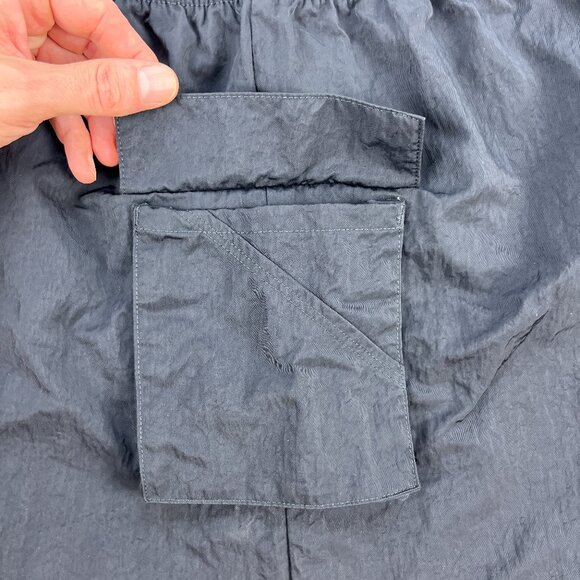 Nike Sportswear Woven High-Rise Shorts Womens M Black Nylon Drawcord Pockets - Picture 5 of 12